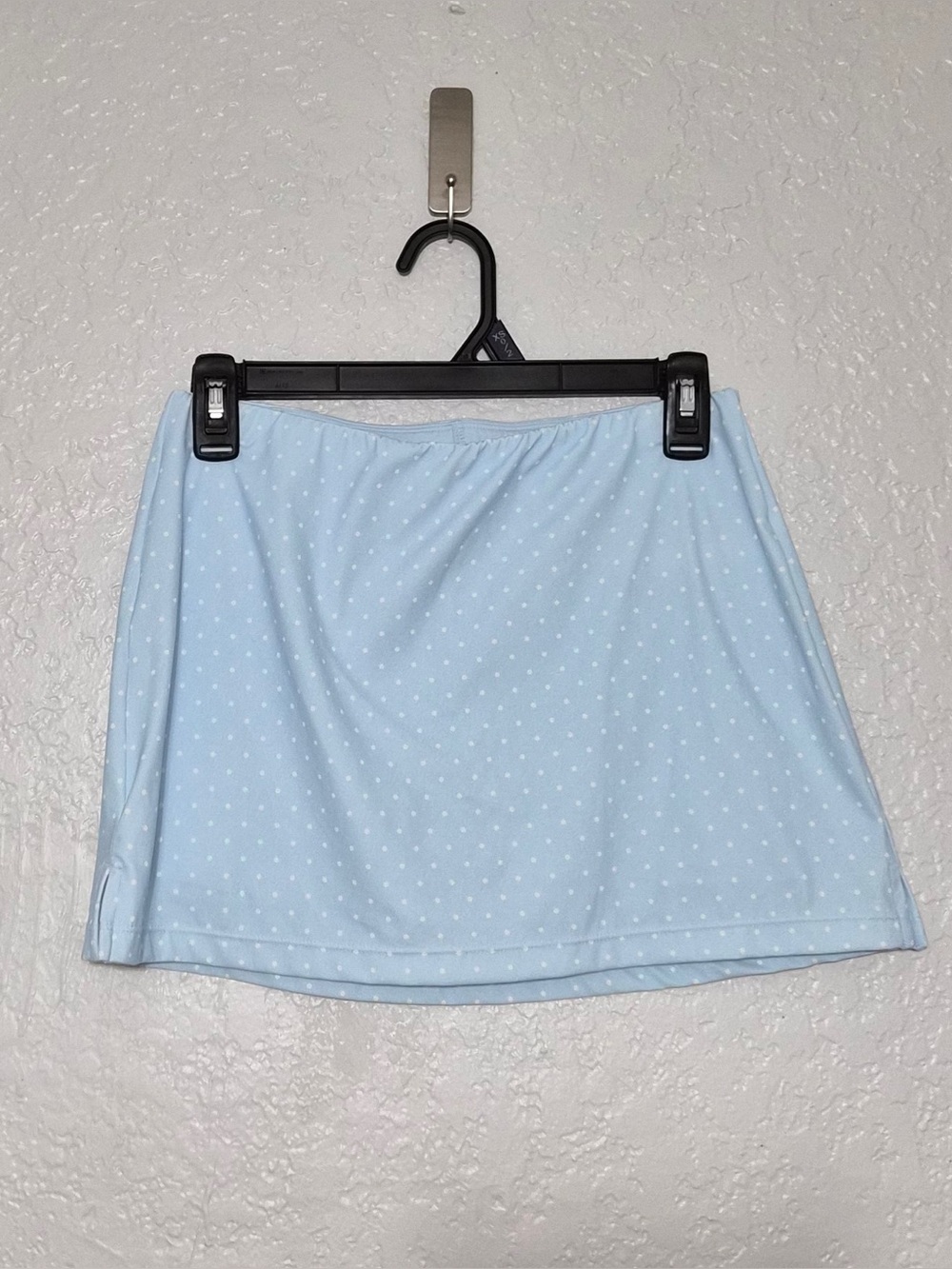 MATCHING SET JoyLab Active Skort & Halter Top Light Blue with White Polka Dots - Picture 2 of 7